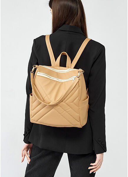Рюкзак жіночий бежевий хакі