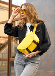 Жіноча сумка на пояс бананка жовта