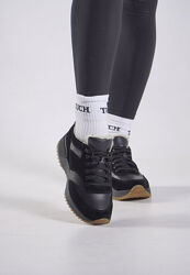 Кроссовки зимние женские замша кожа мех черные 747ch