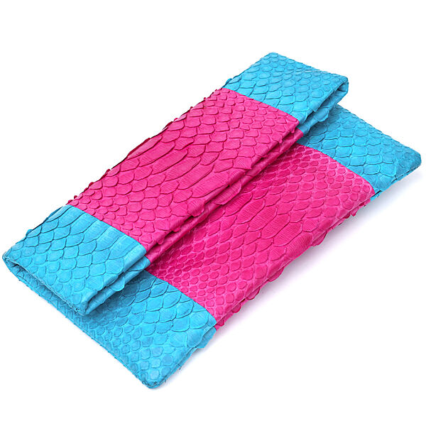 Яркий женский клатч Snake Leather sale14993 Розовый