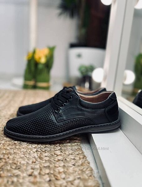 Чоловічі туфлі, натуральна шкіра 