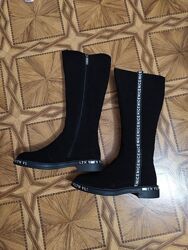 Шикарні зимові сапоги, натуральна замша, Італія