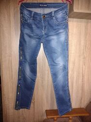 Джинсы RZ. Jeans женские синие прямые 46  - 48 W30