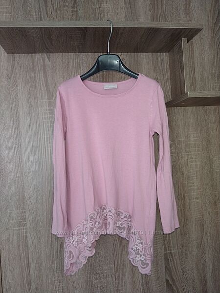 Кофта футболка лонгслив I love girlswear для девочки 6 - 7 лет, рост 122с