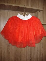 Юбка - пачка красная для девочки 8 -9 лет, рост 134см