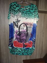 Блуза блузка туника кофта Lin. Trama женская трикотажная 54 - 56