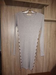 Джемпер свитер туника кофта M. B.21 Collection женский серый S M 44