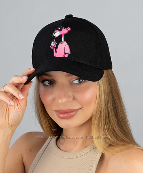 Бейсболка кепка женская черная размер 56-59