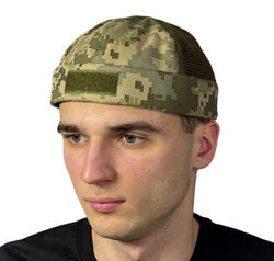 Кепка докер летняя с липучкой и сеткой размер 56-59