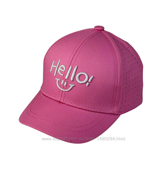 Кепка детская летняя для девочки розовая с перфорацией размер 48-51