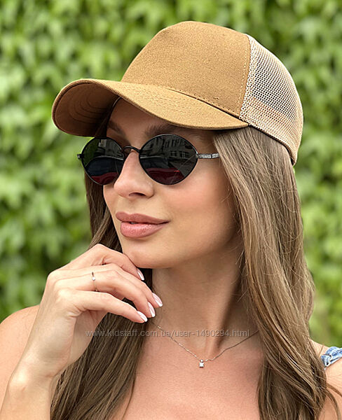 Женская летняя кепка бейсболка кемел с сеткой