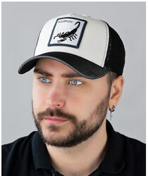 Бейсболка мужская с сеткой вышивкой регулируемый размер 56-59 см