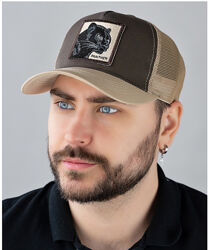 Бейсболка мужская с сеткой вышивкой регулируемый размер 56-59 см