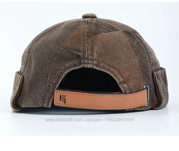 Феска кепка-докерка унисекс коричневый размер 57-58