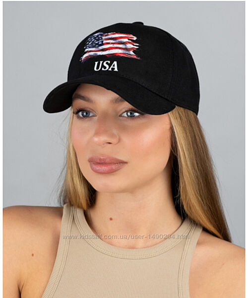 Бейсболка женская летняя размер 56-59 черный