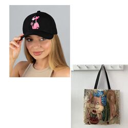 Комплект женский кепка сумка шоппер