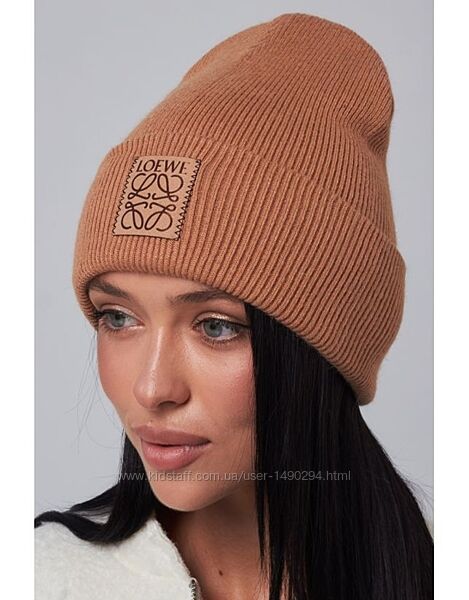 Шапка женская двойная с отворотом Pikki ирис размер 56-59