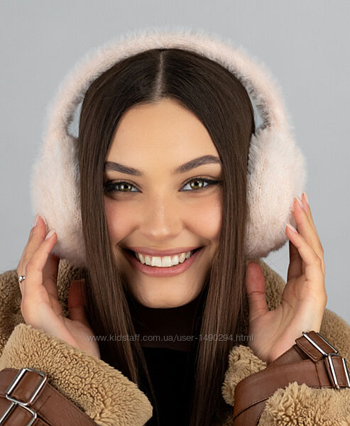 Наушники женские теплые пушистые Сузи кремовый