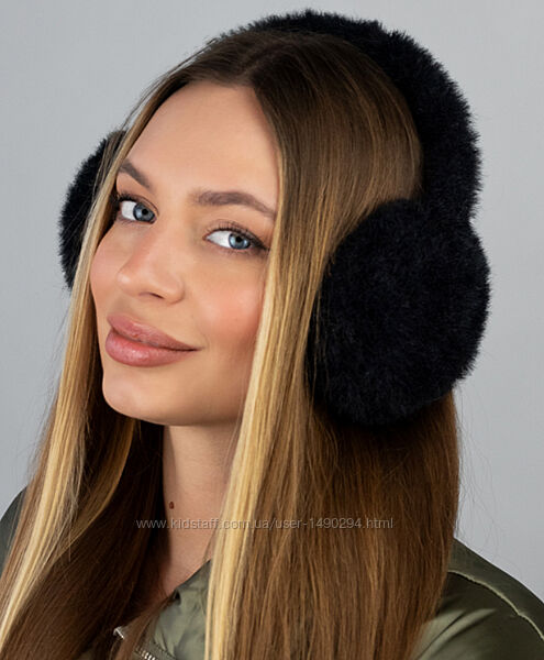 Наушники женские теплые пушистые Сузи черные