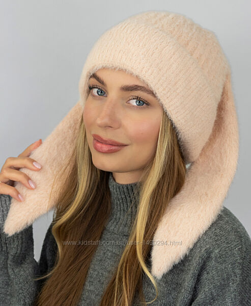 Шапка женская Braxton БанниБини с ушками кремовый