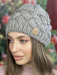 Шапка женская теплая на флисе темный кофе Дюран