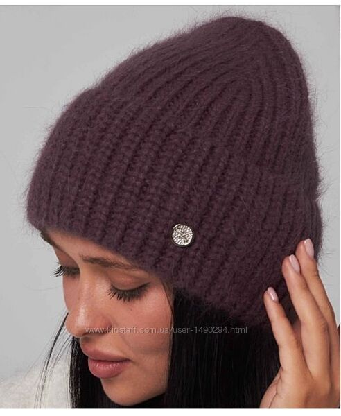 Шапка женская ангоровая пансе Соломия размер 56-59