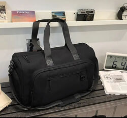 Сумка спортивная с отделением для обуви 30 л черная