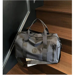 Сумка женская спортивная с отделением для обуви черная 20 л