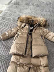 Moncler комбінезон на ріст 100-110 см, стан ідеальний, хутро натуральне 