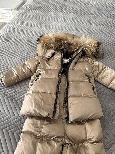 Moncler комбінезон на ріст 100-110 см, стан ідеальний, хутро натуральне