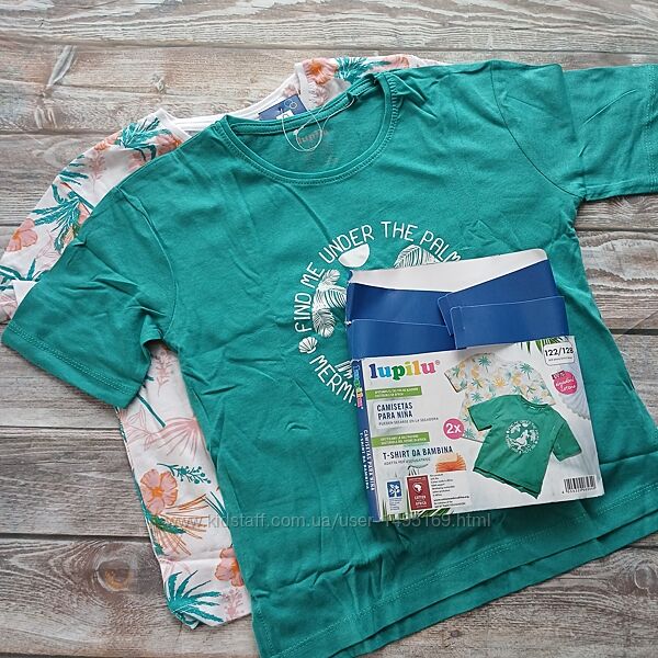 Футболки 2 шт дівч. Lupilu 122/128 та 134/140