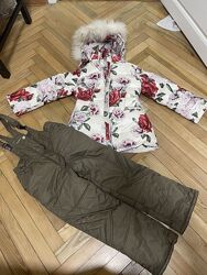 Куртка-пуховик з комбінезономштанами