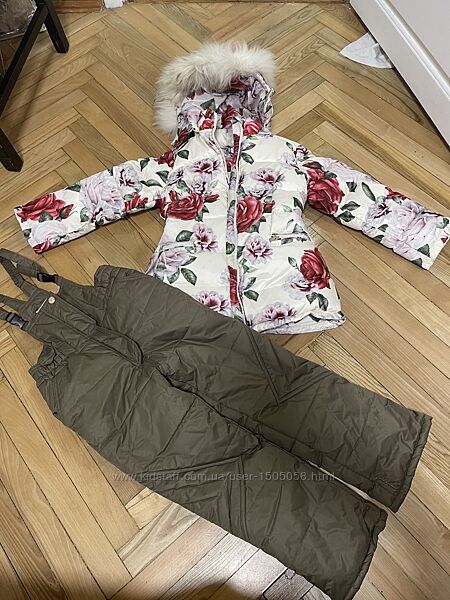 Куртка-пуховик з комбінезономштанами