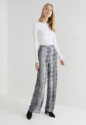 Новые брюки палаццо с высокой талией эффектные брюки в змеиный принт