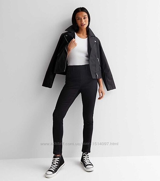 Новые черные облегающие джинсы скинни леггинсы с высокой талией от New Look