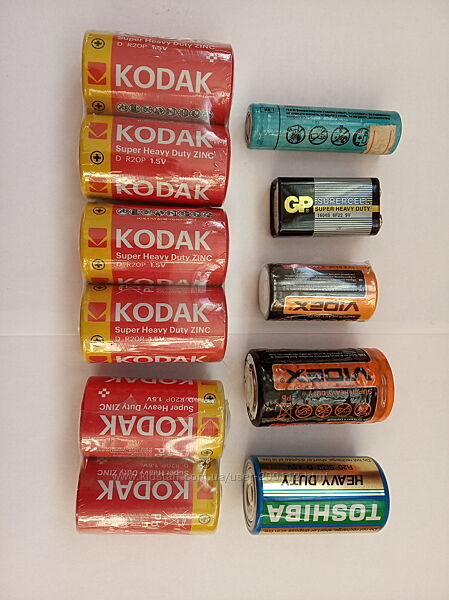 Великі батарейки, акамулятор і крона