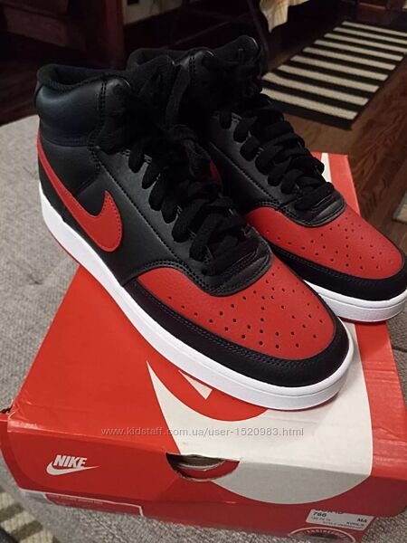 NIKE Оригинал 44 - Ст. 29 см US 11 Новые Кожаные Court Vision Mid Кроссовки