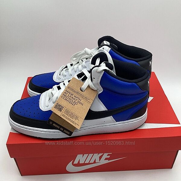 Nike оригинал 44 - ст. 29 см us 11 новые кожаные court vision mid кроссовки