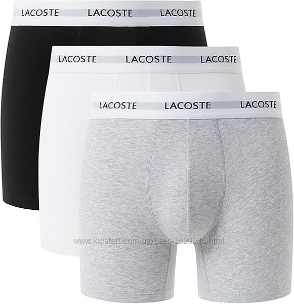 Lacoste XL 3 шт. Оригинал Новые набор Трусы Коттон Боксерки Boxer