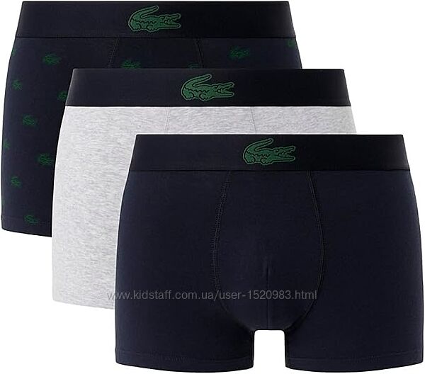 Lacoste XL 3 шт. Оригинал Новые набор Трусы Коттон Боксерки Boxer