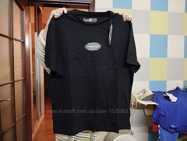 Timberland XL Оригинал Новая Футболка 100 Коттон Черная Сша 2025 год