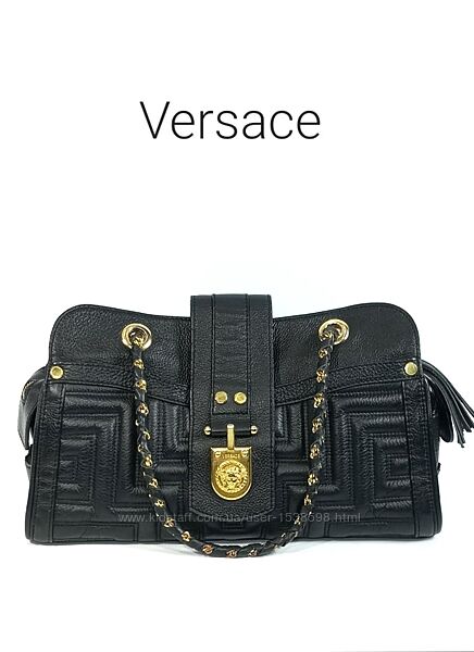 Кожаная сумка Versace Оригинал Винтаж