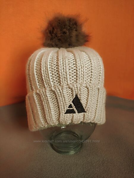 Шапка тепла Beechfield з помпоном на 54-56 см 