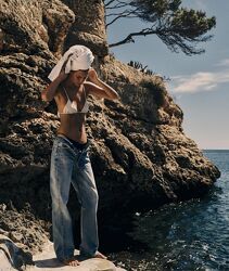 Джинси ZARA straight fit high rise XS 34 висока посадка