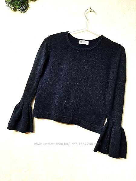 Кофта синя із сріблястим блиском жіноча демі/зима в´язана розм 38 40 42 44