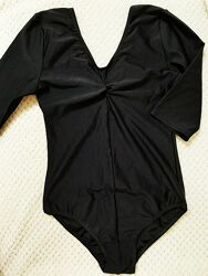 Боді чорний жіночий комбідрес еластик середня довжина рукавів р42-44-46