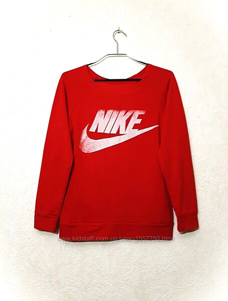 Толстовка тепла червона жіноча з принтом кишені довгі рукави лонгслив 42 44