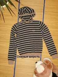 Теплий светрик з вовною 5-6 р