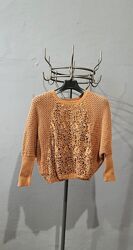 Стильний комбінований светр 42-46 р.