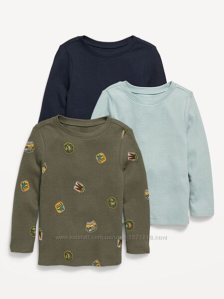 Набір з 3х вафельних регланів Old Navy, розмір 3т 92-98см